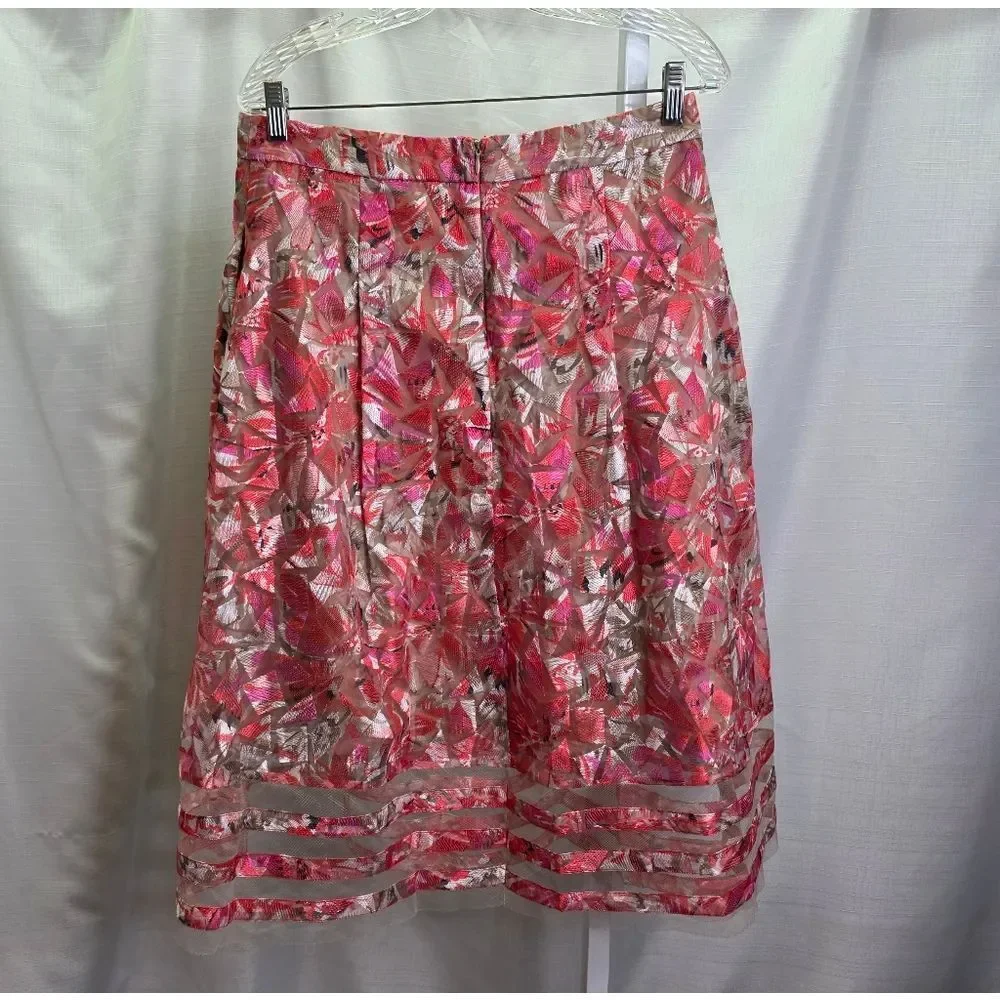 Anthropologie Sachin + Babi Strawberry Hill Tulle Midi Skirt Size 12P
